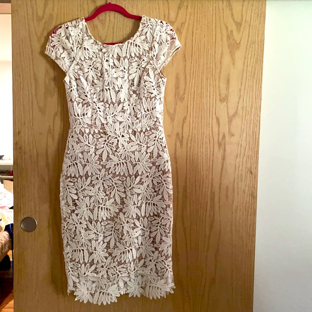 Lulus white and cream floral dress